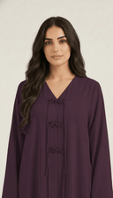 The Samia Decorative Mandarin Closure Detail Abaya - TAL by The Abaya Lab