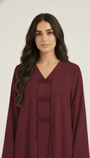 The Samia Decorative Mandarin Closure Detail Abaya - TAL by The Abaya Lab