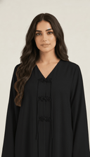 The Samia Decorative Mandarin Closure Detail Abaya - TAL by The Abaya Lab