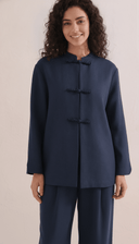 The Samirah Mandarin Collar Co-Ord Set with Braided Closures - TAL by The Abaya Lab