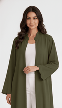 The Shahd Scalloped Neckline Open Abaya - TAL by The Abaya Lab