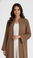 The Shahd Scalloped Neckline Open Abaya - TAL by The Abaya Lab