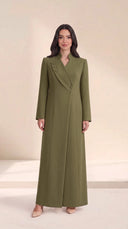 The Shakura Tailored Abaya with Asymmetric Button Detail - TAL by The Abaya Lab