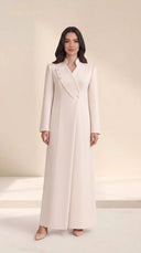 The Shakura Tailored Abaya with Asymmetric Button Detail - TAL by The Abaya Lab