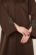 The Shamsa Palm Tree Sleeve Abaya - TAL by The Abaya Lab