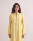 The Sheikah Mandarin Collar Abaya with Braided Closures - TAL by The Abaya Lab