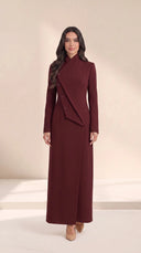 The Shifa Asymmetric Button Detail Abaya - TAL by The Abaya Lab