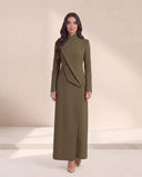 The Shifa Asymmetric Button Detail Abaya - TAL by The Abaya Lab