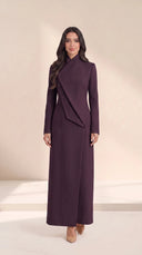 The Shifa Asymmetric Button Detail Abaya - TAL by The Abaya Lab