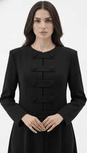 The Suhaila Modern Military Detail Abaya - TAL by The Abaya Lab