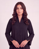 The Tahira Loop Embroidered Abaya with Split Cuffs - TAL by The Abaya Lab