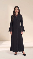 The Urwa Sheer Detail Abaya with Flared Sleeves - TAL by The Abaya Lab