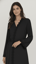 The Wardah Floral Lace Wrap Abaya - TAL by The Abaya Lab