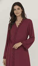 The Wardah Floral Lace Wrap Abaya - TAL by The Abaya Lab