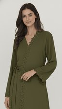 The Wardah Floral Lace Wrap Abaya - TAL by The Abaya Lab