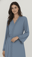 The Wardah Floral Lace Wrap Abaya - TAL by The Abaya Lab