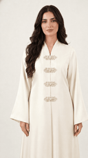 The Yasmina Pearl Embellished Closure Abaya - TAL by The Abaya Lab