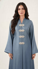 The Yasmina Pearl Embellished Closure Abaya - TAL by The Abaya Lab