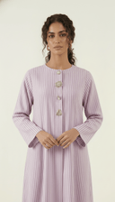 The Zahra Striped Statement Embellishment Abaya - TAL by The Abaya Lab