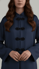 The Zareen Satin Mandarin Knot Abaya - TAL by The Abaya Lab