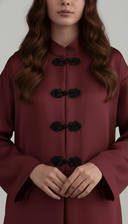 The Zareen Satin Mandarin Knot Abaya - TAL by The Abaya Lab