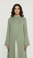 The Zayane Cross - Front and Flared Cuffs Abaya - TAL by The Abaya Lab