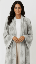 The Zohal Tropical Palm Elegance Abaya - TAL by The Abaya Lab