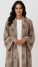 The Zohal Tropical Palm Elegance Abaya - TAL by The Abaya Lab