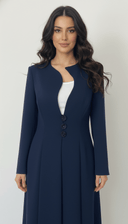 The Zoya Contoured Fit Button Detail Abaya - TAL by The Abaya Lab