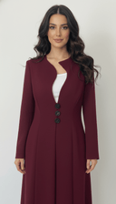The Zoya Contoured Fit Button Detail Abaya - TAL by The Abaya Lab