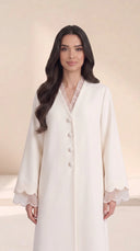 The Zuhaira Scalloped Organza Detail Abaya - TAL by The Abaya Lab