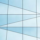 Abstract architectural lines illustrating the asymmetric cuts and diagonal structure of asymmetric abayas