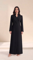 The Shakura Tailored Abaya with Asymmetric Button Detail