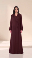 The Saman Draped Abaya with Pleated Cuffs