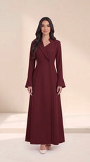 The Zabya Tailored Blazer Abaya with Flared Cuffs