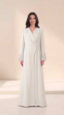 The Saman Draped Abaya with Pleated Cuffs