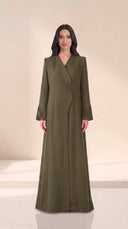 The Saman Draped Abaya with Pleated Cuffs