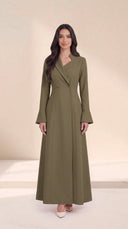 The Zabya Tailored Blazer Abaya with Flared Cuffs