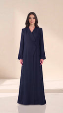 The Saman Draped Abaya with Pleated Cuffs