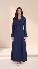 The Zabya Tailored Blazer Abaya with Flared Cuffs