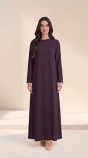 The Layina Pearl Cuff Abaya with Button Detail