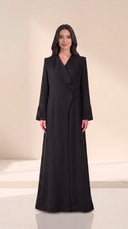 The Saman Draped Abaya with Pleated Cuffs