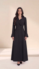 The Zabya Tailored Blazer Abaya with Flared Cuffs
