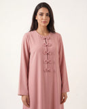 The Bushrah Bow Closure Abaya