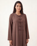 The Bushrah Bow Closure Abaya