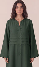 The Manal Button Front Panel Detail Abaya