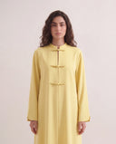 The Sheikah Mandarin Collar Abaya with Braided Closures