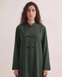 The Sheikah Mandarin Collar Abaya with Braided Closures