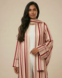 The Reema Coordinated Striped Abaya