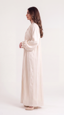 The Ghusoon Pleated Front Balloon Sleeve Abaya